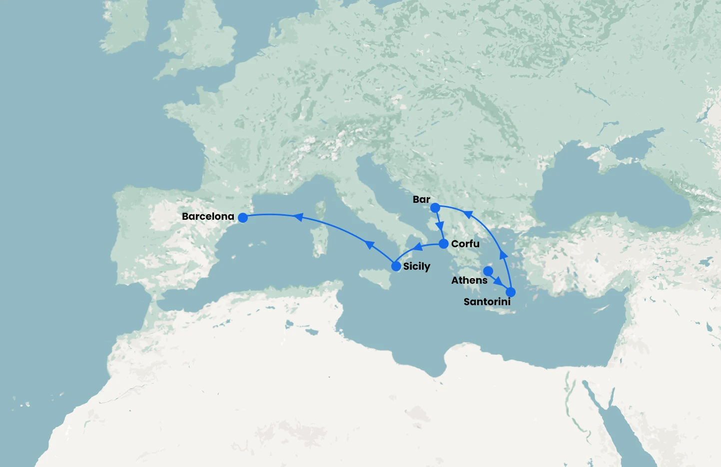 Athens stay and Mediterranean Cruise with Sun Princess